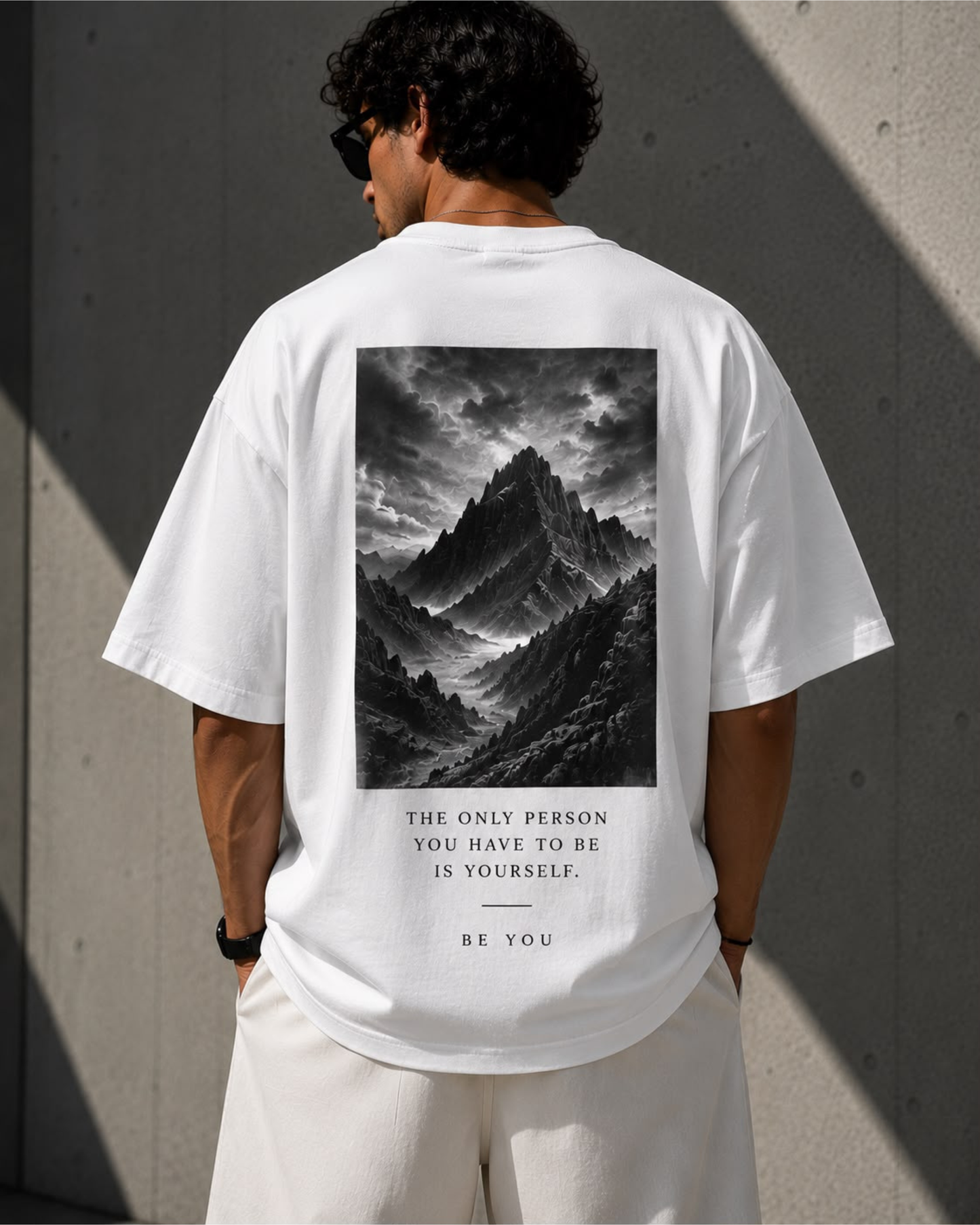 "Solitude" Mountain Graphic Oversized Tee
