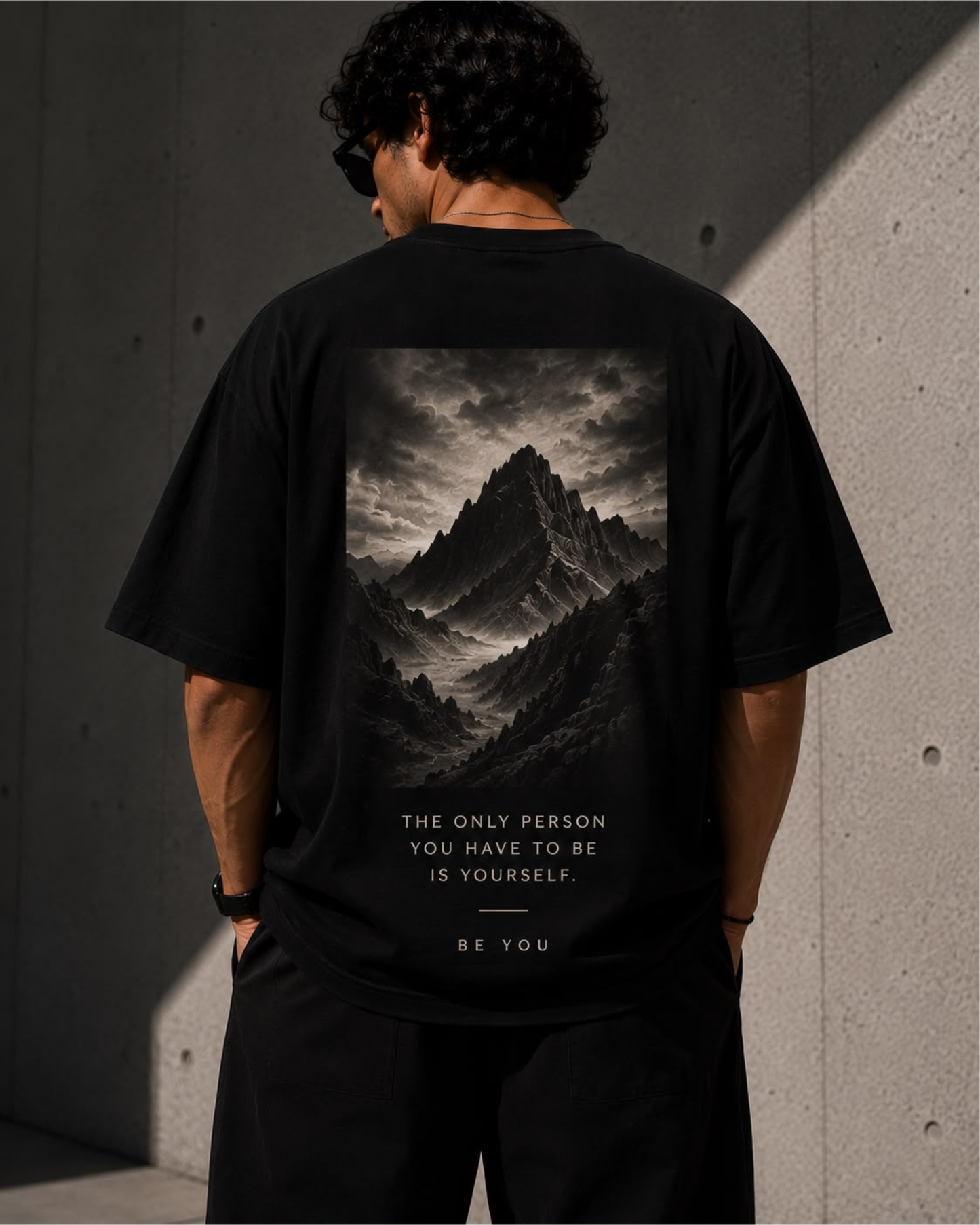 "Solitude" Mountain Graphic Oversized Tee
