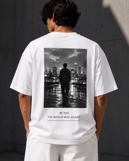 "City Lights" Skyline Graphic Oversized Tee