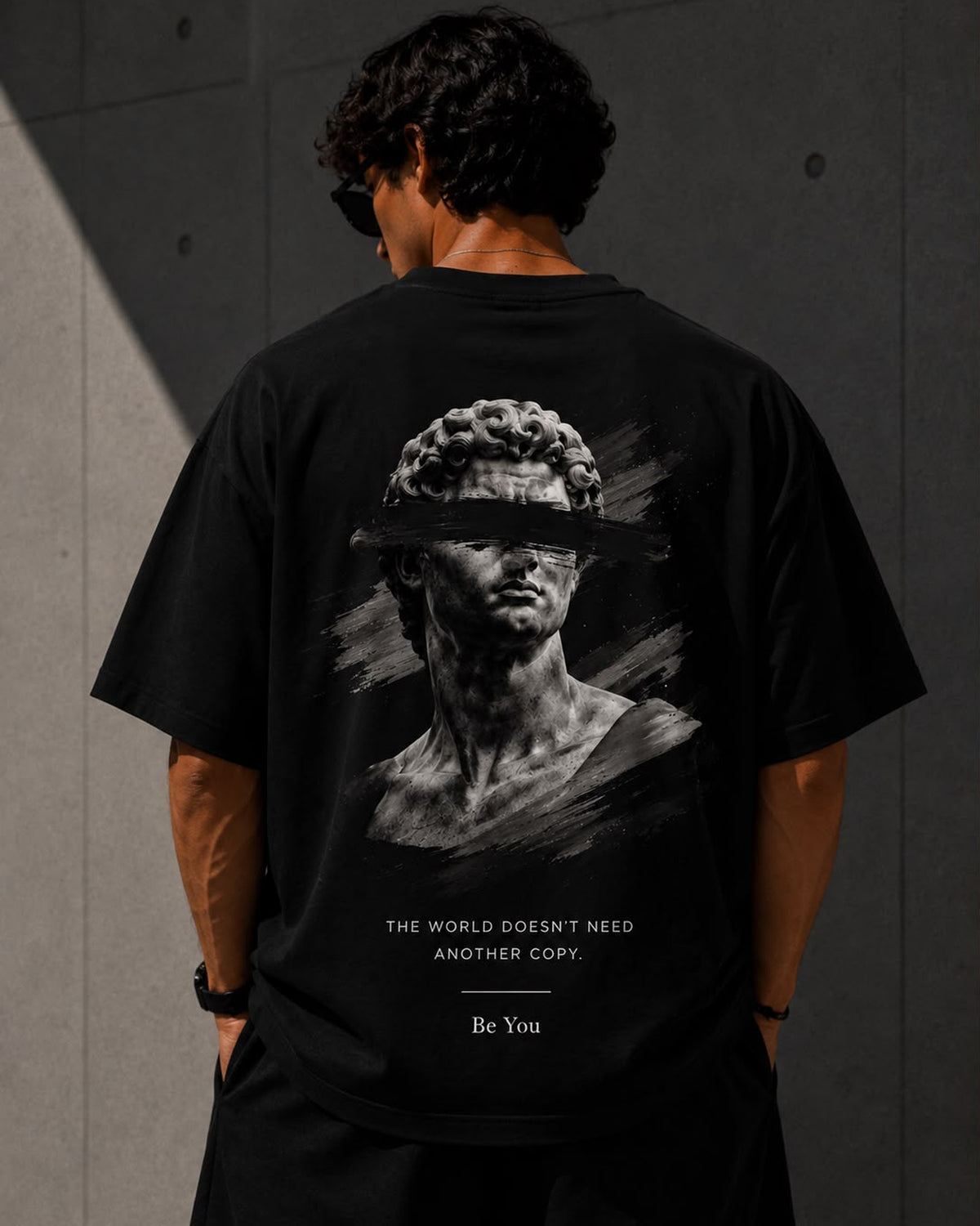 "Own Your Story" Statue Graphic Oversized Tee